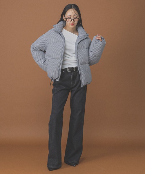 3.3 Field Trip （3.3フィールドトリップ）の「3.3 Field Trip／アソートパファージャケット（ダウンジャケット/コート・レディース・ベージュ/ブラック×ホワイト/ブラック×グリーン/ブラック・MEDIUM）」の9枚目の写真