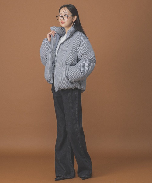 3.3 Field Trip （3.3フィールドトリップ）の「3.3 Field Trip／アソートパファージャケット（ダウンジャケット/コート・レディース・ベージュ/ブラック×ホワイト/ブラック×グリーン/ブラック・MEDIUM）」の10枚目の写真