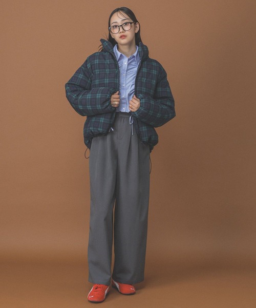 3.3 Field Trip （3.3フィールドトリップ）の「3.3 Field Trip／アソートパファージャケット（ダウンジャケット/コート・レディース・ベージュ/ブラック×ホワイト/ブラック×グリーン/ブラック・MEDIUM）」の19枚目の写真