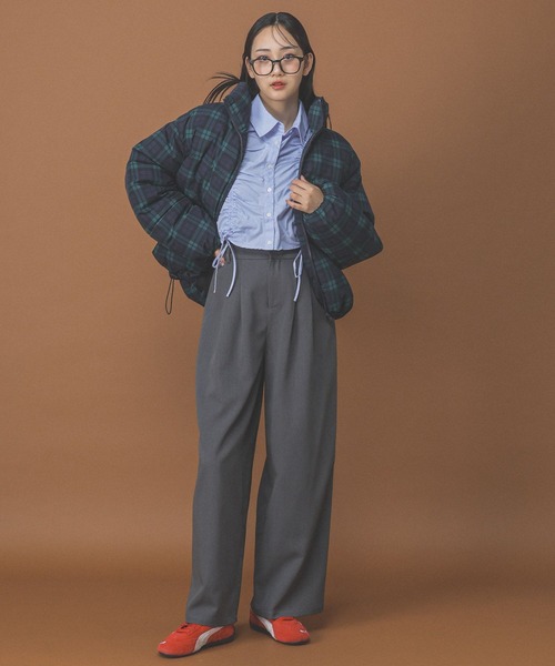 3.3 Field Trip （3.3フィールドトリップ）の「3.3 Field Trip／アソートパファージャケット（ダウンジャケット/コート・レディース・ベージュ/ブラック×ホワイト/ブラック×グリーン/ブラック・MEDIUM）」の20枚目の写真