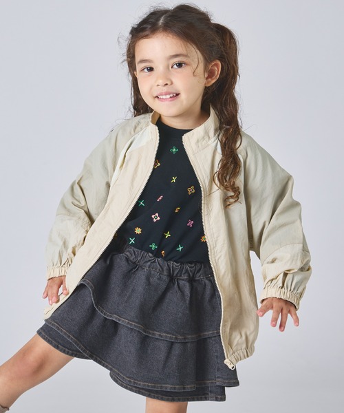 pairmanon（ペアマノン）の「【セットアップ着用可能】ユニセックス 配色切り替え ナイロンブルゾン（ナイロンジャケット・キッズ・ブラウン/ネイビー/ベージュ・110/90/150/100/130/140/120）」の16枚目の写真