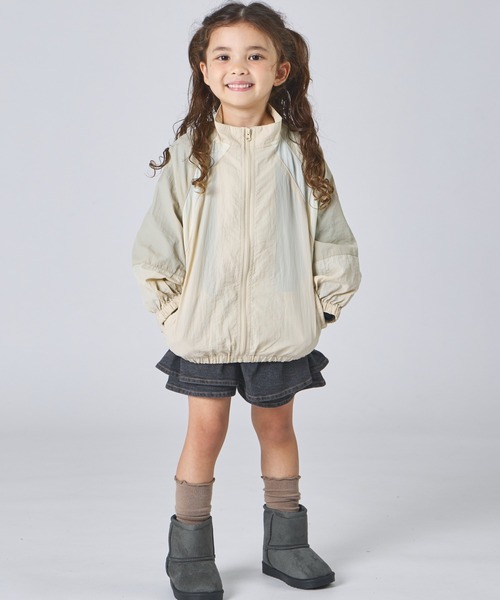 pairmanon（ペアマノン）の「【セットアップ着用可能】ユニセックス 配色切り替え ナイロンブルゾン（ナイロンジャケット・キッズ・ブラウン/ネイビー/ベージュ・110/90/150/100/130/140/120）」の20枚目の写真