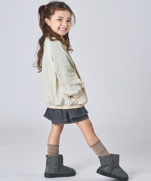 pairmanon（ペアマノン）の「【セットアップ着用可能】ユニセックス 配色切り替え ナイロンブルゾン（ナイロンジャケット・キッズ・ブラウン/ネイビー/ベージュ・110/90/150/100/130/140/120）」の18枚目の写真