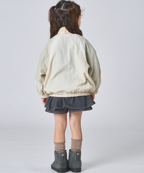 pairmanon（ペアマノン）の「【セットアップ着用可能】ユニセックス 配色切り替え ナイロンブルゾン（ナイロンジャケット・キッズ・ブラウン/ネイビー/ベージュ・110/90/150/100/130/140/120）」の22枚目の写真