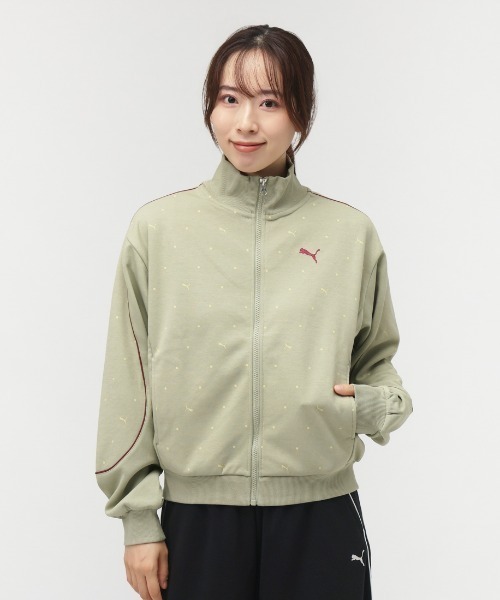 PUMA(プーマ)の「プーマ PUMA CORE HERITAGE MX トラック JKT_(ジャージ・レディース・グリーン/ブラック/チャコールグレー・M/L)」の1枚目の写真