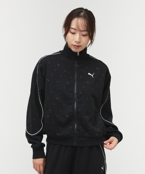 PUMA(プーマ)の「プーマ PUMA CORE HERITAGE MX トラック JKT_(ジャージ・レディース・グリーン/ブラック/チャコールグレー・M/L)」の2枚目の写真