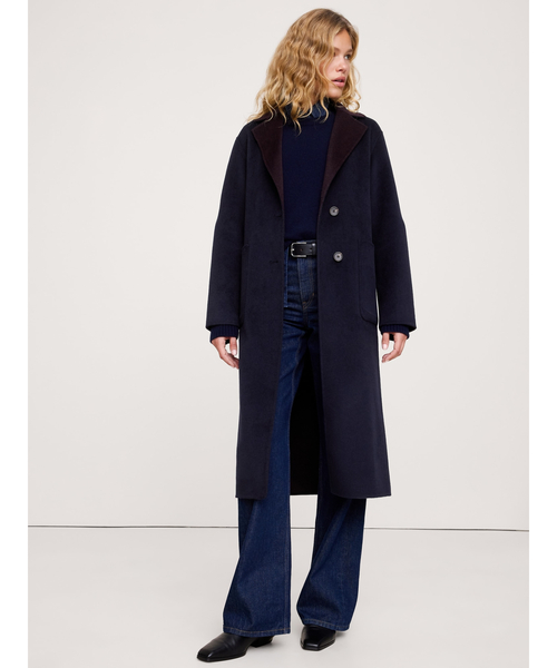 リバーシブル ダブルフェイス トップコート（チェスターコート