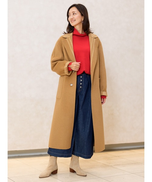 Banana Republic（バナナリパブリック）の「リバーシブル ダブルフェイス トップコート（チェスターコート・レディース・ワイン/オリーブ/ベージュ/ブラック・M/S/XS/L）」の6枚目の写真