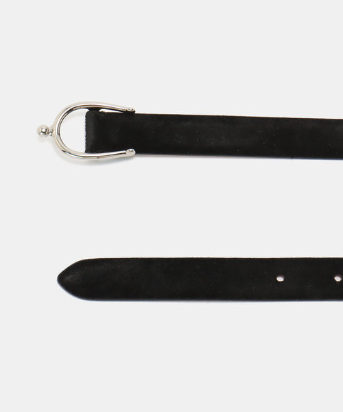 MANUELA(マヌエラ)の「MANUELA/マヌエラ seude belt SILVER MN23S-11SU(ベルト・レディース・ブラック・FREE)」の2枚目の写真