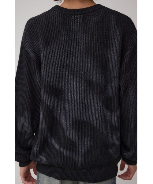 AZUL by moussy（アズールバイマウジー）の「シャドウスプレーリブニット（ニット/セーター・メンズ・ブラック/ベージュ/ネイビー・MEDIUM/LARGE）」の11枚目の写真