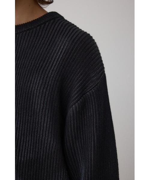 AZUL by moussy（アズールバイマウジー）の「シャドウスプレーリブニット（ニット/セーター・メンズ・ブラック/ベージュ/ネイビー・MEDIUM/LARGE）」の13枚目の写真