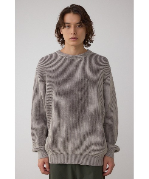 AZUL by moussy（アズールバイマウジー）の「シャドウスプレーリブニット（ニット/セーター・メンズ・ブラック/ベージュ/ネイビー・MEDIUM/LARGE）」の20枚目の写真