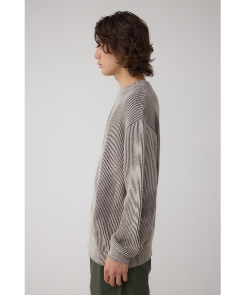 AZUL by moussy（アズールバイマウジー）の「シャドウスプレーリブニット（ニット/セーター・メンズ・ブラック/ベージュ/ネイビー・MEDIUM/LARGE）」の21枚目の写真