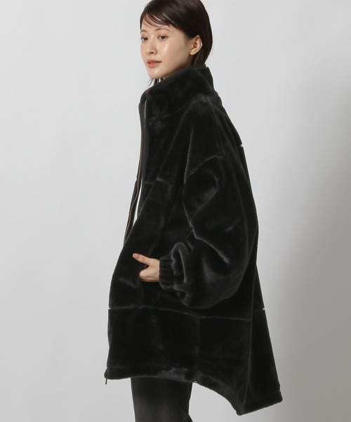 LAKOLE（ラコレ）の「スタンドボアブルゾン / 496631（ブルゾン・レディース・カーキ/ブラック/モカ・FREE）」の8枚目の写真