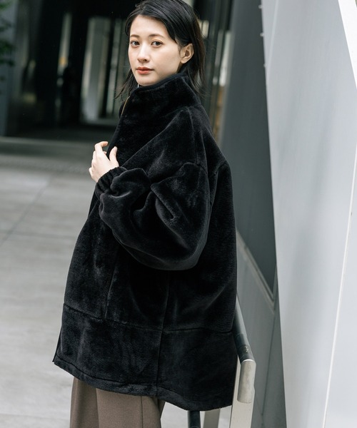 セール】スタンドボアブルゾン / 496631（ブルゾン）｜LAKOLE（ラコレ