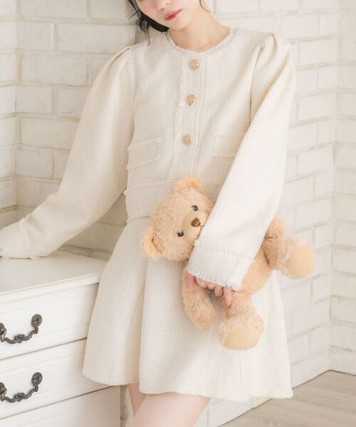 ⭐美品⭐PEARLYGATES⭐フード付きジャケット⭐白⭐M⭐ snidel （スナイデル）ナツメグコラボフード付きMA-1 25秋冬