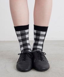 Homie（ホミー）の「【 Homie / ホミー 】ジャガードチェックソックス  H-093　DLI（ソックス/靴下）」