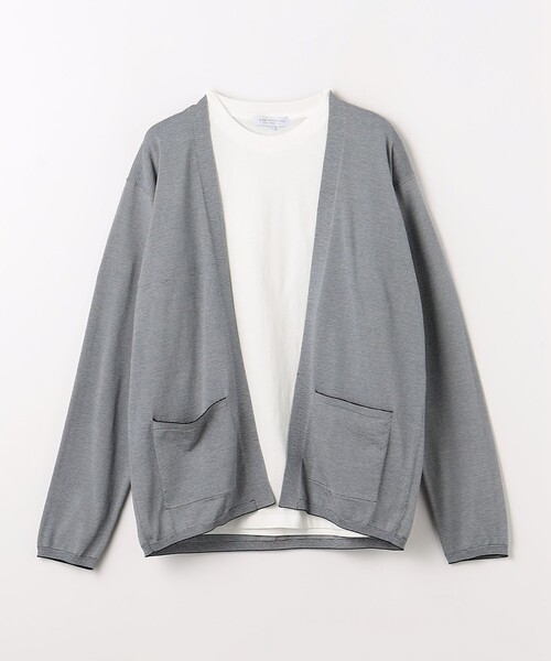 A DAY IN THE LIFE UNITED ARROWS(アデイインザライフユナイテッドアローズ)の「カーディガン+Tシャツ -セットアイテム・ハンドウォッシャブル-<A DAY IN THE LIFE>(カーディガン/ボレロ・メンズ・オレンジ/ネイビー/その他1・L/M/S)」の3枚目の写真