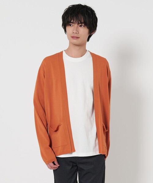 A DAY IN THE LIFE UNITED ARROWS(アデイインザライフユナイテッドアローズ)の「カーディガン+Tシャツ -セットアイテム・ハンドウォッシャブル-<A DAY IN THE LIFE>(カーディガン/ボレロ・メンズ・オレンジ/ネイビー/その他1・L/M/S)」の1枚目の写真