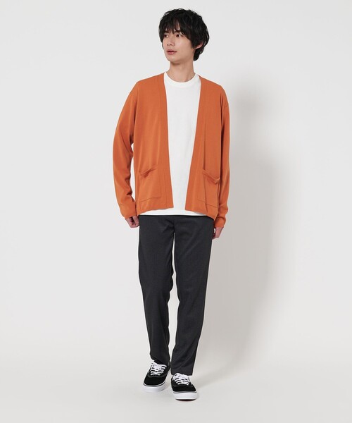 A DAY IN THE LIFE UNITED ARROWS(アデイインザライフユナイテッドアローズ)の「カーディガン+Tシャツ -セットアイテム・ハンドウォッシャブル-<A DAY IN THE LIFE>(カーディガン/ボレロ・メンズ・オレンジ/ネイビー/その他1・L/M/S)」の5枚目の写真