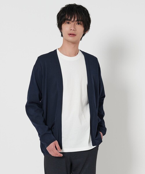A DAY IN THE LIFE UNITED ARROWS(アデイインザライフユナイテッドアローズ)の「カーディガン+Tシャツ -セットアイテム・ハンドウォッシャブル-<A DAY IN THE LIFE>(カーディガン/ボレロ・メンズ・オレンジ/ネイビー/その他1・L/M/S)」の6枚目の写真