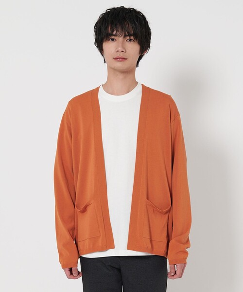 A DAY IN THE LIFE UNITED ARROWS(アデイインザライフユナイテッドアローズ)の「カーディガン+Tシャツ -セットアイテム・ハンドウォッシャブル-<A DAY IN THE LIFE>(カーディガン/ボレロ・メンズ・オレンジ/ネイビー/その他1・L/M/S)」の8枚目の写真