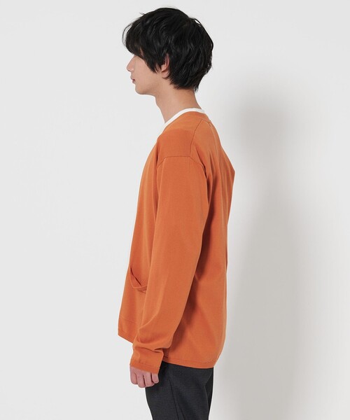 A DAY IN THE LIFE UNITED ARROWS(アデイインザライフユナイテッドアローズ)の「カーディガン+Tシャツ -セットアイテム・ハンドウォッシャブル-<A DAY IN THE LIFE>(カーディガン/ボレロ・メンズ・オレンジ/ネイビー/その他1・L/M/S)」の9枚目の写真