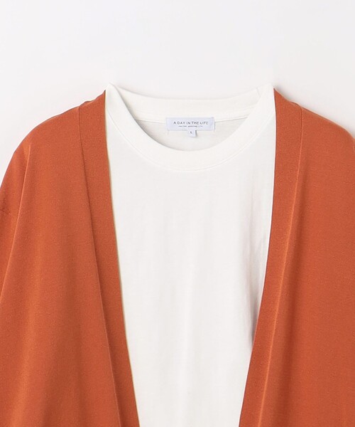 A DAY IN THE LIFE UNITED ARROWS(アデイインザライフユナイテッドアローズ)の「カーディガン+Tシャツ -セットアイテム・ハンドウォッシャブル-<A DAY IN THE LIFE>(カーディガン/ボレロ・メンズ・オレンジ/ネイビー/その他1・L/M/S)」の13枚目の写真