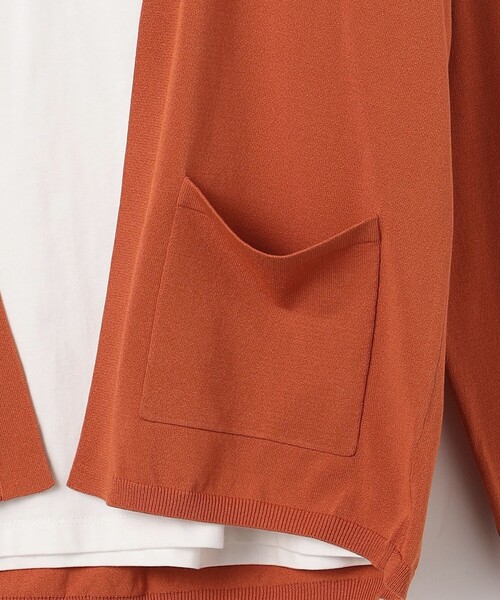 A DAY IN THE LIFE UNITED ARROWS(アデイインザライフユナイテッドアローズ)の「カーディガン+Tシャツ -セットアイテム・ハンドウォッシャブル-<A DAY IN THE LIFE>(カーディガン/ボレロ・メンズ・オレンジ/ネイビー/その他1・L/M/S)」の15枚目の写真