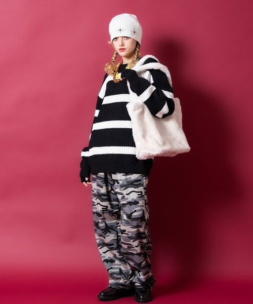 a.p.o.v.（エーピーオービー）の「a.p.o.v. ２タックカモフラスウェットワイドパンツ（スウェットパンツ・メンズ・ブラック/カーキ/ベージュ・ONESIZE）」の9枚目の写真