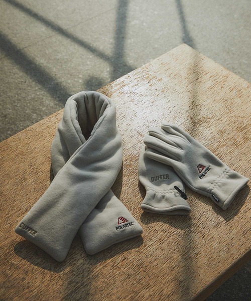 The DUFFER of ST.GEORGE(ザダファーオブセントジョージ)の「〔BLACK LABEL〕POLARTEC "CLASSIC200" GLOVES:ポーラテック グローブ(手袋・メンズ・アイボリー/ネイビー・F)」の4枚目の写真