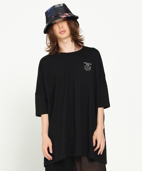 STOF（ストフ）の「TRIBE EMBROI BIG TEE（Tシャツ/カットソー・メンズ・ホワイト/ブラック・S/M）」の6枚目の写真