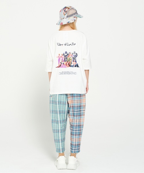 STOF（ストフ）の「TRIBE EMBROI BIG TEE（Tシャツ/カットソー・メンズ・ホワイト/ブラック・S/M）」の9枚目の写真