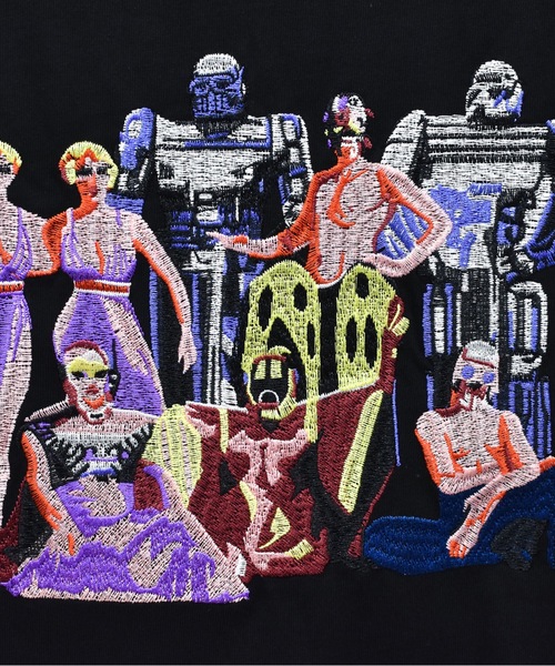 STOF（ストフ）の「TRIBE EMBROI BIG TEE（Tシャツ/カットソー・メンズ・ホワイト/ブラック・S/M）」の16枚目の写真