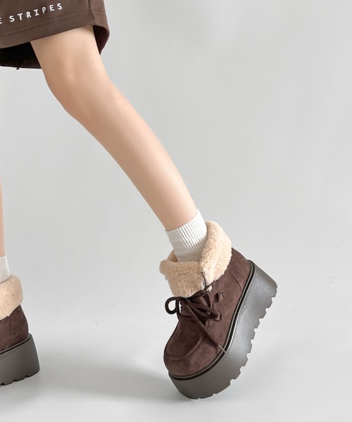 初回予約完売カラー受付開始】厚底 プラットフォーム レース