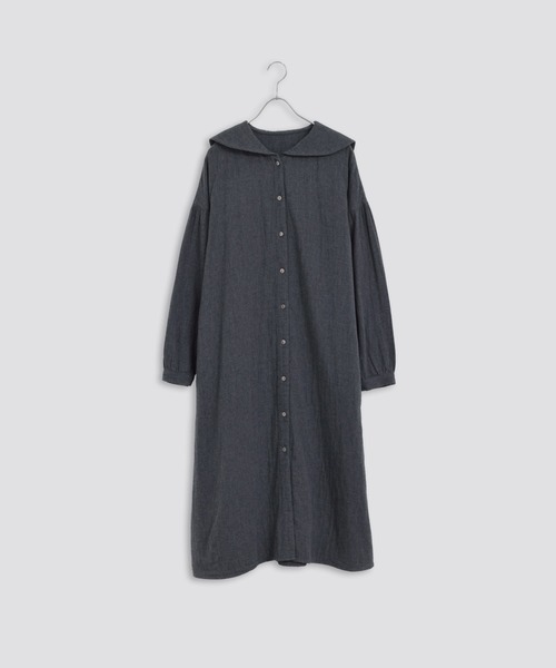 Kelen(ケレン)の「「KELEN / ケレン」セーラーカラーコットンワンピース(ワンピース・レディース・ライトベージュ/ブルー/チャコールグレー/ライトグレー・S/M)」の19枚目の写真