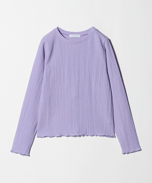A DAY IN THE LIFE UNITED ARROWS(アデイインザライフユナイテッドアローズ)の「シャーリング クルーネックTシャツ <A DAY IN THE LIFE>(Tシャツ/カットソー・レディース・ライラック/ダークブラウン/オフホワイト・FREE)」の3枚目の写真