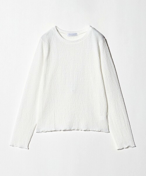 A DAY IN THE LIFE UNITED ARROWS(アデイインザライフユナイテッドアローズ)の「シャーリング クルーネックTシャツ <A DAY IN THE LIFE>(Tシャツ/カットソー・レディース・ライラック/ダークブラウン/オフホワイト・FREE)」の1枚目の写真