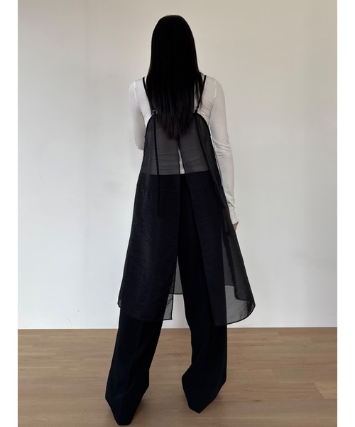 Didot.showroom（ディドット ショールーム）の「オーガンジーシアーキャミソールOPS（ワンピース・レディース・ベージュ/アイボリー/ブラック・FREE）」の2枚目の写真