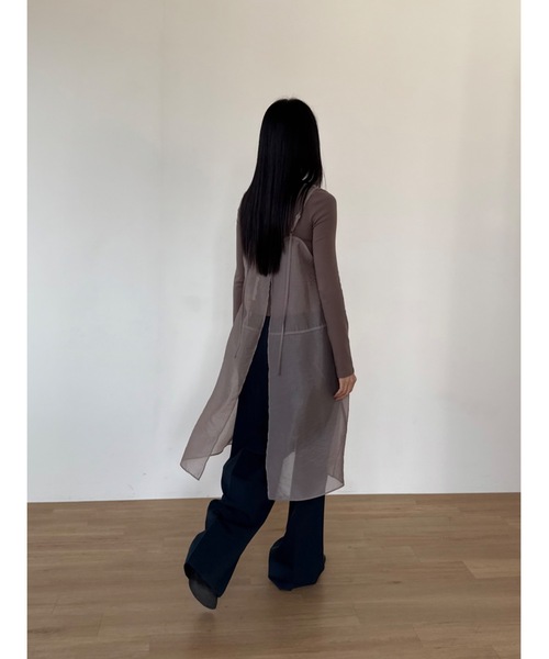 Didot.showroom（ディドット ショールーム）の「オーガンジーシアーキャミソールOPS（ワンピース・レディース・ベージュ/アイボリー/ブラック・FREE）」の4枚目の写真