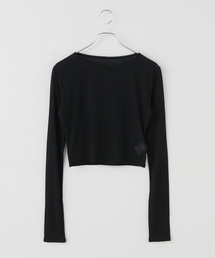 Tu es mon TRESOR | 【TU ES MON TRESOR/トゥ エ モン トレゾア】 Crew Neck Cropped Top(Tシャツ/カットソー)
