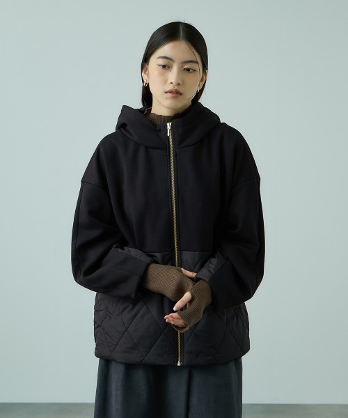 VICKY（ビッキー）の「キルトダンボールコクーンスリーブブルゾン（ブルゾン・レディース・ブラック/ブラウン・M）」の12枚目の写真