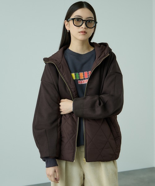 VICKY（ビッキー）の「キルトダンボールコクーンスリーブブルゾン（ブルゾン・レディース・ブラック/ブラウン・M）」の19枚目の写真