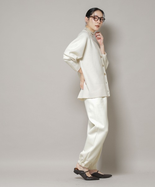 NANO universe（ナノユニバース）の「ダンボールジョガーパンツ（その他パンツ・レディース・ブラック/オフホワイト・M/S）」の6枚目の写真