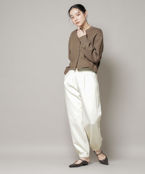 NANO universe（ナノユニバース）の「ダンボールジョガーパンツ（その他パンツ・レディース・ブラック/オフホワイト・M/S）」の12枚目の写真