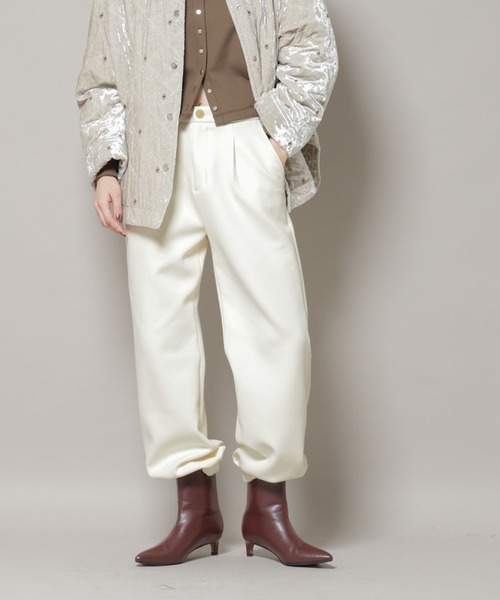 NANO universe（ナノユニバース）の「ダンボールジョガーパンツ（その他パンツ・レディース・ブラック/オフホワイト・M/S）」の7枚目の写真