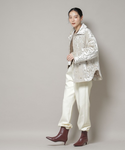 NANO universe（ナノユニバース）の「ダンボールジョガーパンツ（その他パンツ・レディース・ブラック/オフホワイト・M/S）」の8枚目の写真