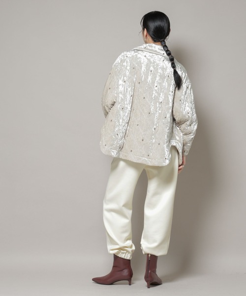 NANO universe（ナノユニバース）の「ダンボールジョガーパンツ（その他パンツ・レディース・ブラック/オフホワイト・M/S）」の9枚目の写真