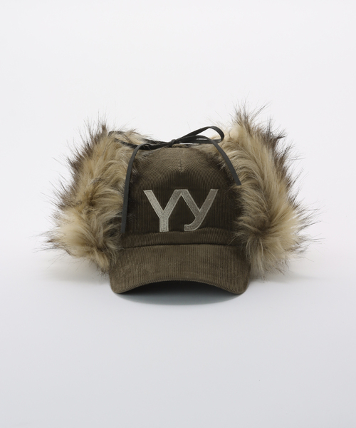 OPEN Yy（オープンワイワイ）の「【Geek Office / ギークオフィス】OPEN YY Woven FAUX FUR CORDUROY EARFLAP（キャップ・レディース・カーキ・FREE）」の2枚目の写真