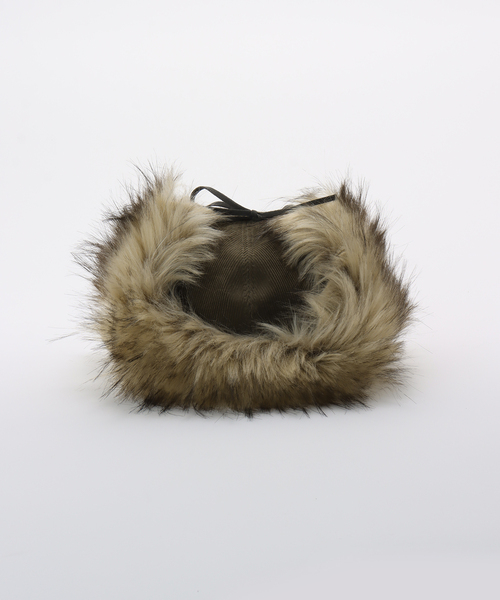 OPEN Yy（オープンワイワイ）の「【Geek Office / ギークオフィス】OPEN YY Woven FAUX FUR CORDUROY EARFLAP（キャップ・レディース・カーキ・FREE）」の4枚目の写真